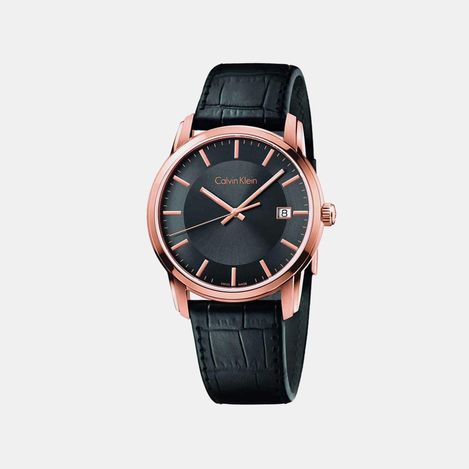 Ck Motion Men Quartz Black Dial Analog Leather Watch K5S316C3