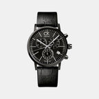 Men Quartz Black Dial Chronograph Leather Watch K7627401