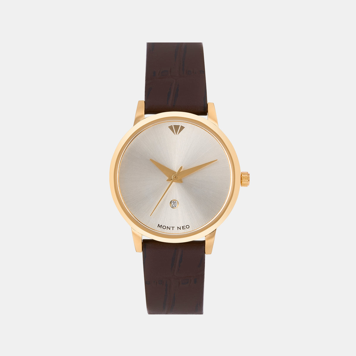 Women Quartz Silver Dial Analog Leather Watch L1034E-L2203