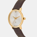 Women Quartz Silver Dial Analog Leather Watch L1034E-L2203