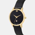 Women Quartz Black Dial Analog Leather Watch L1034E-L2204