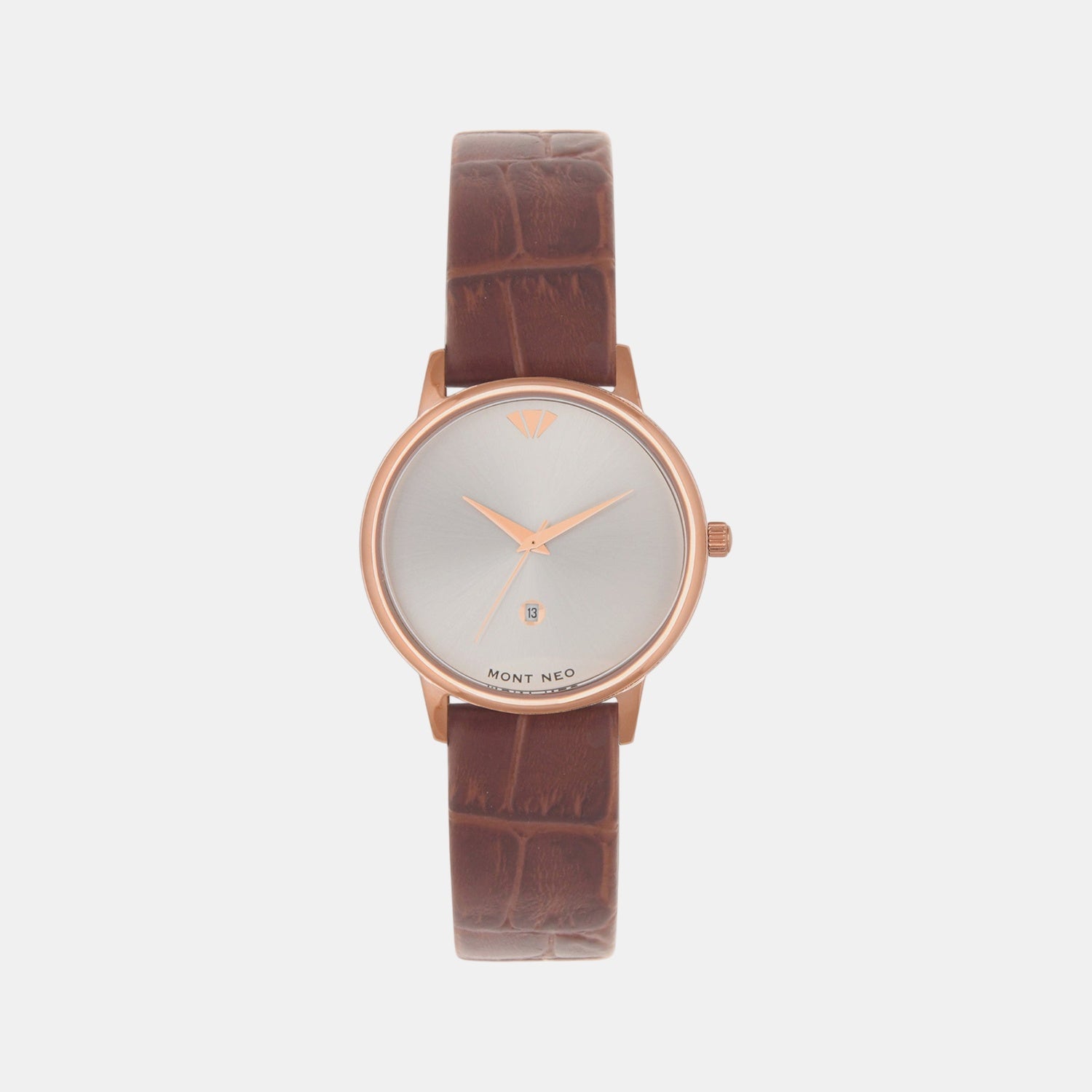 Women Quartz Silver Dial Analog Leather Watch L1034E-L3303