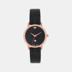 Women Quartz Black Dial Analog Leather Watch L1034E-L3304