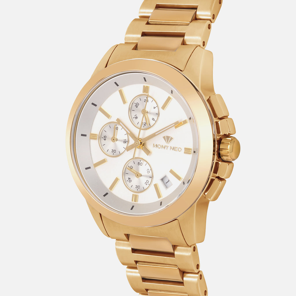 Women Quartz Silver Dial Multi-Function Stainless Steel Watch L1051C-M2203