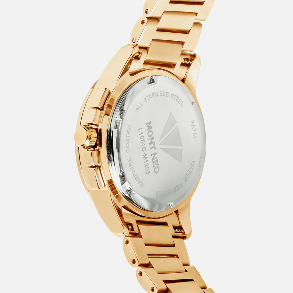 Women Quartz Silver Dial Multi-Function Stainless Steel Watch L1051C-M2203