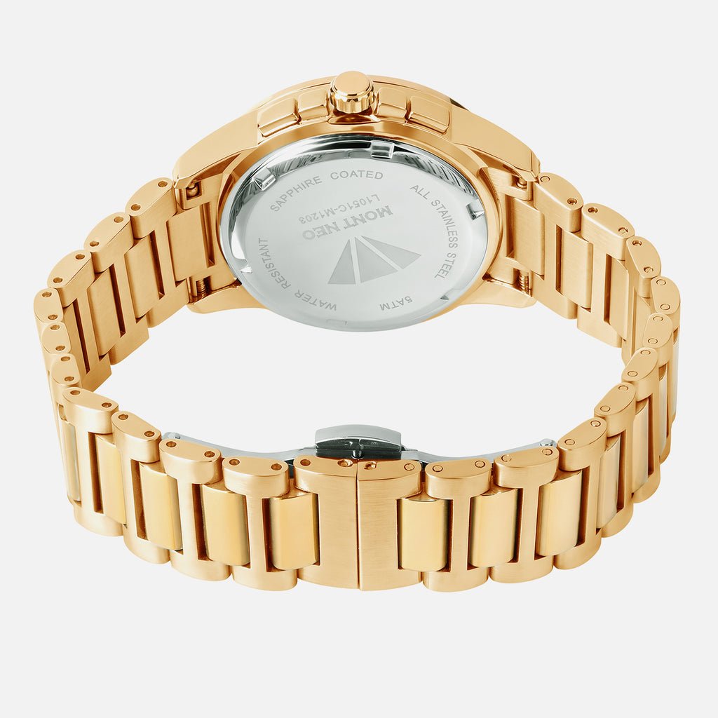 Women Quartz Silver Dial Multi-Function Stainless Steel Watch L1051C-M2203