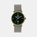Women Quartz Green Dial Analog Mesh Watch L1052E-B101014