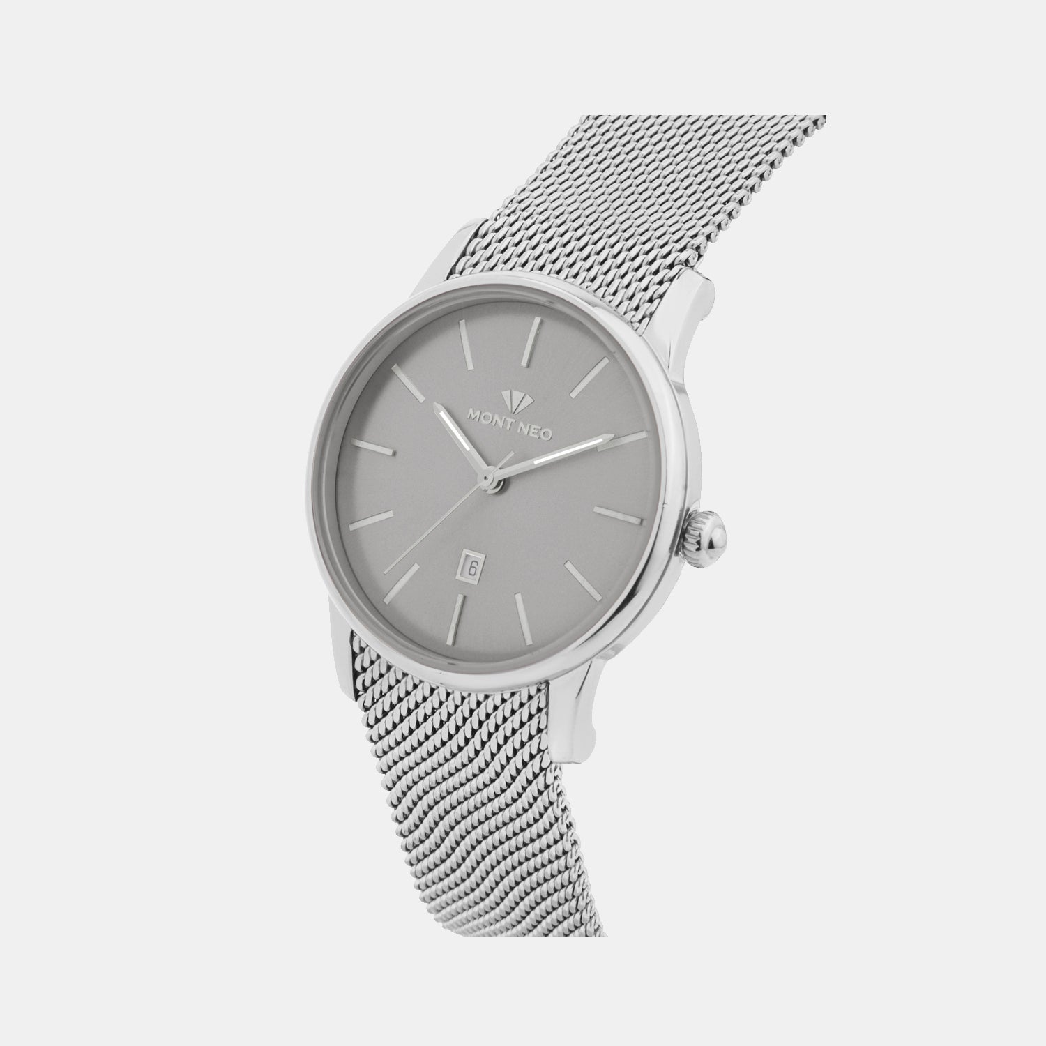 Women Quartz Silver Dial Analog Mesh Watch L1052E-B1103