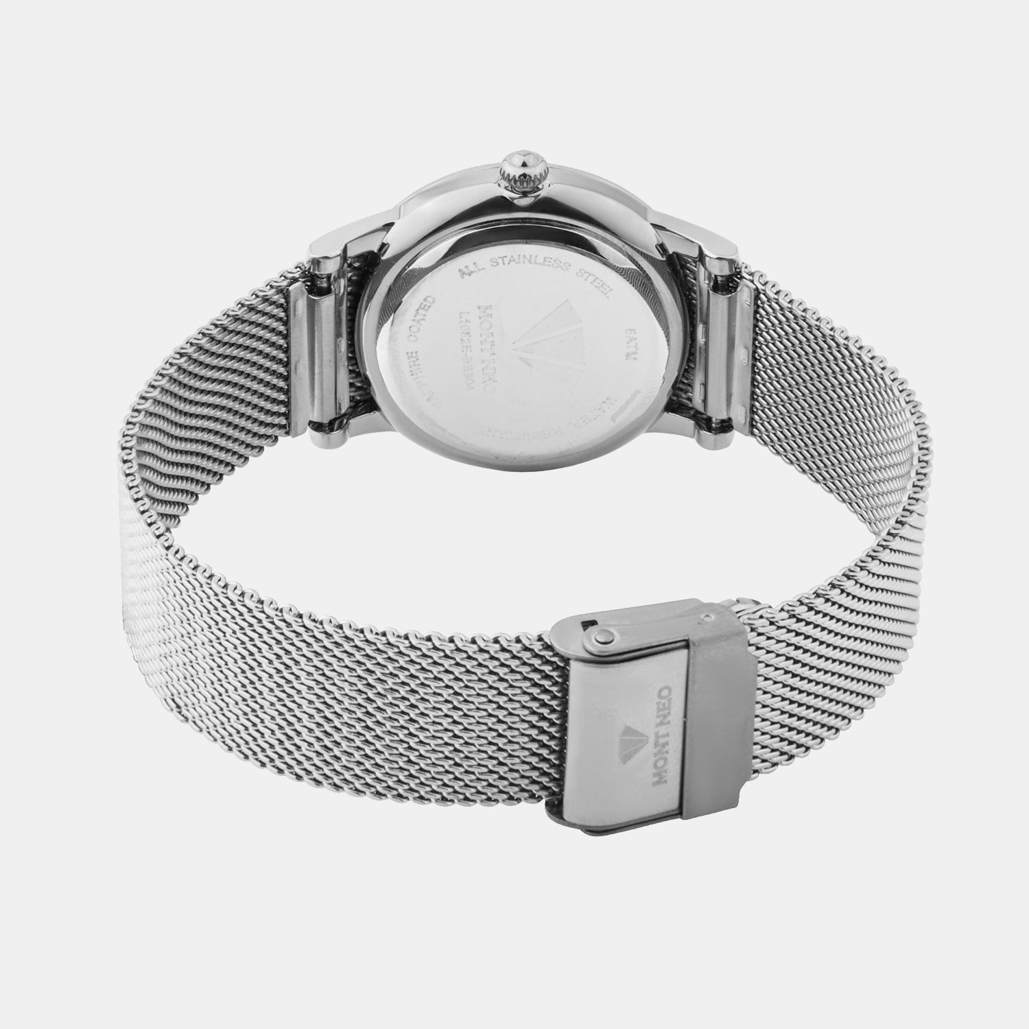 Women Quartz Silver Dial Analog Mesh Watch L1052E-B1103