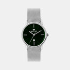 Women Quartz Green Dial Analog Mesh Watch L1052E-B1114