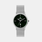 Women Quartz Green Dial Analog Stainless Steel Watch L1052E-B1114