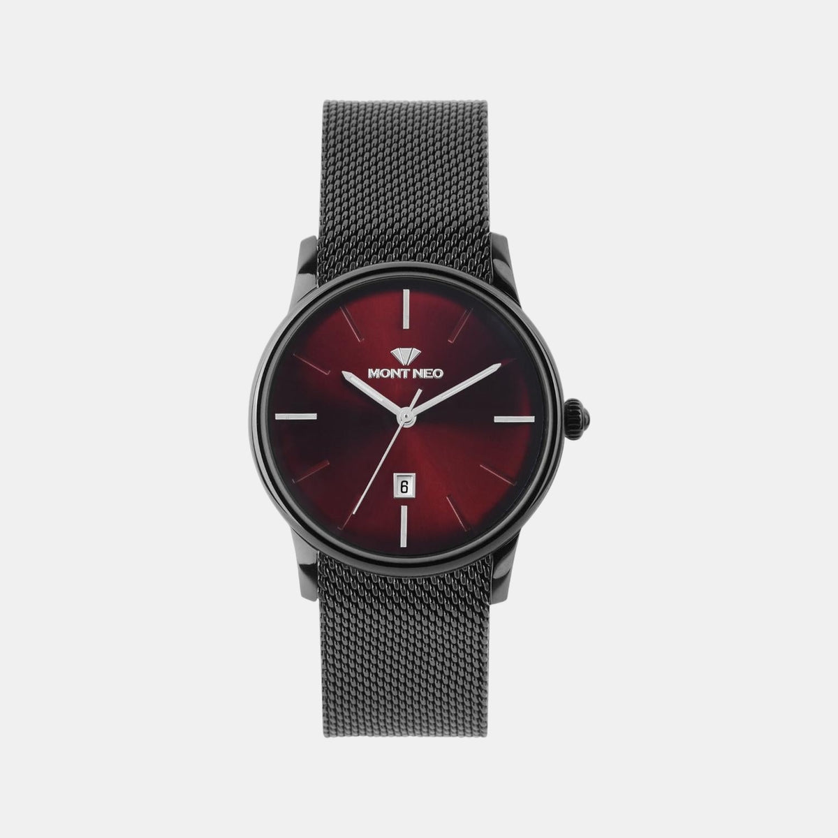 Women Quartz Red Dial Analog Stainless Steel Watch L1052E-B4412
