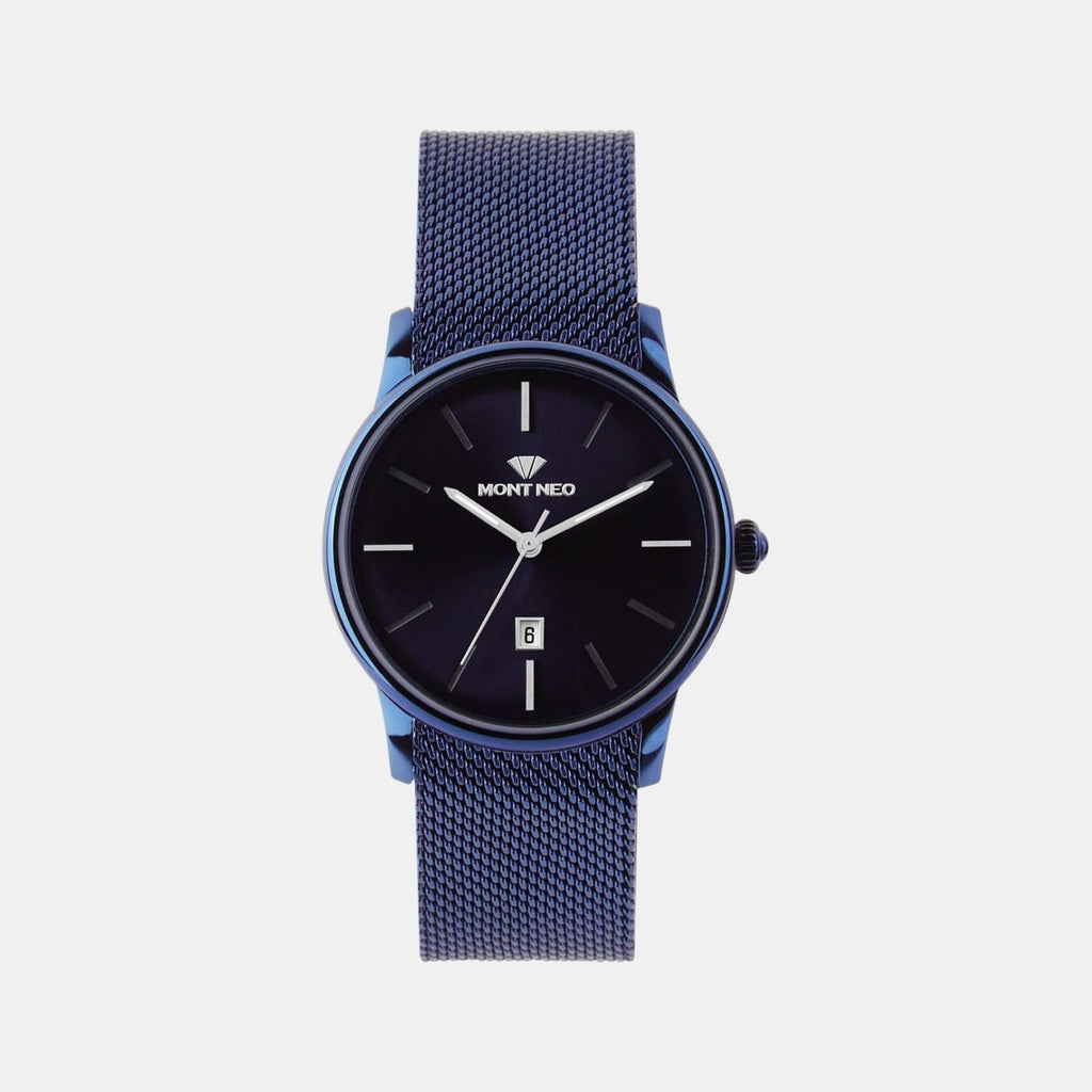 Women Quartz Blue Dial Analog Mesh Watch L1052E-B5505