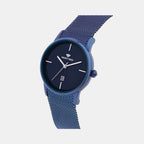 Women Quartz Blue Dial Analog Mesh Watch L1052E-B5505