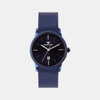 Women Quartz Blue Dial Analog Mesh Watch L1052E-B5505