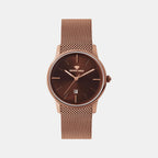 Women Quartz Brown Dial Analog Mesh Watch L1052E-B6606