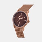 Women Quartz Brown Dial Analog Mesh Watch L1052E-B6606
