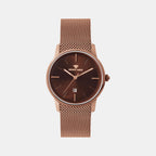 Women Quartz Brown Dial Analog Mesh Watch L1052E-B6606