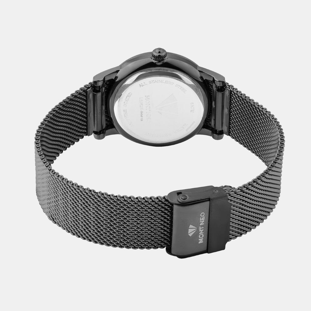 Women Quartz Gun Dial Analog Mesh Watch L1052E-B8816