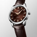 Conquest Men Automatic Brown Dial Analog Leather Watch L16504622