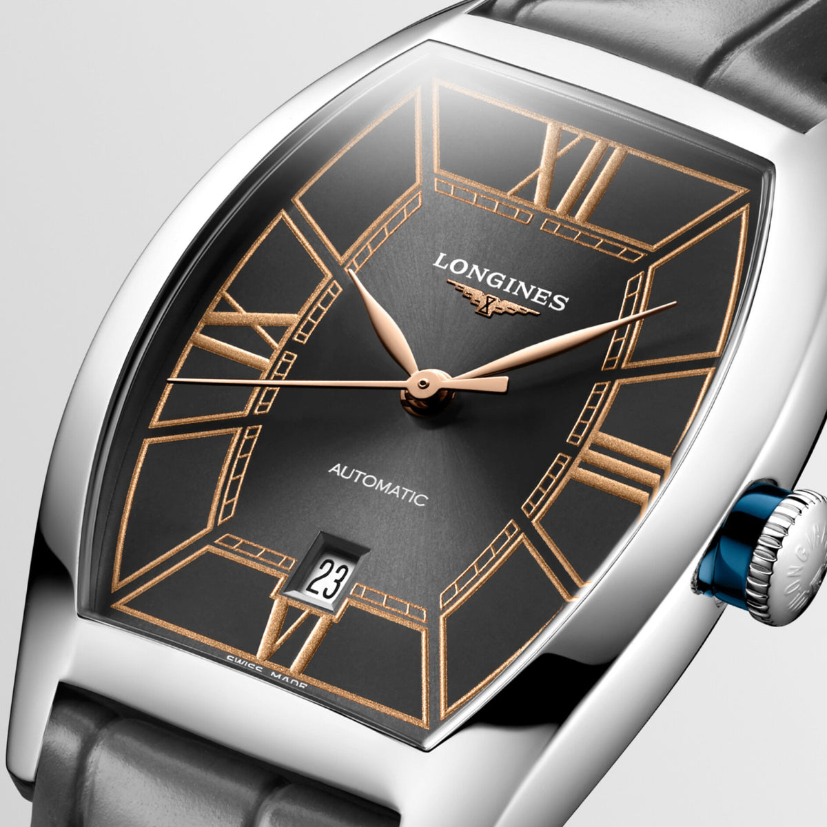 Evidenza Women Automatic Grey Dial Analog Leather Watch L21424562