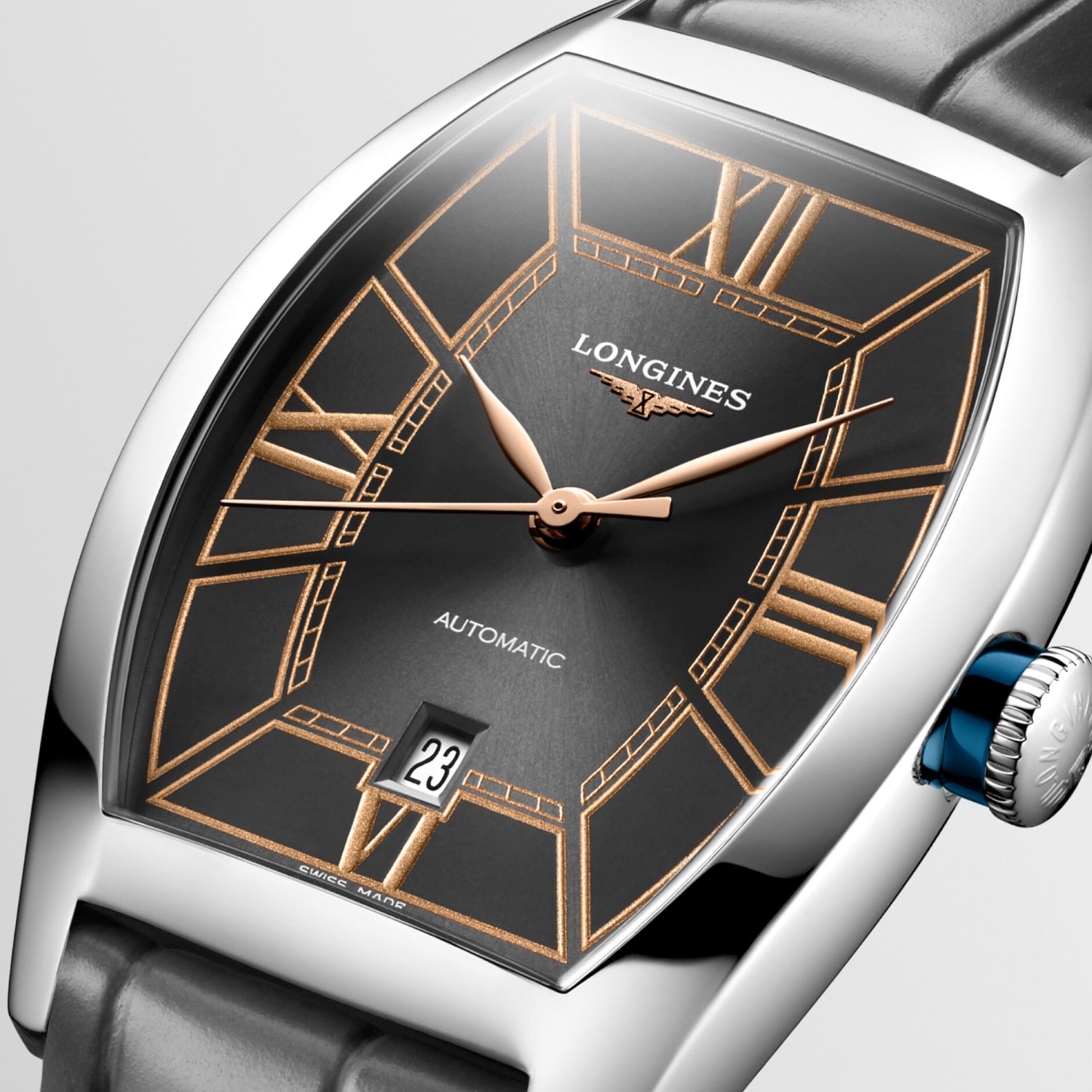 Evidenza Women Automatic Anthracite Dial Analog Leather Watch L21424562