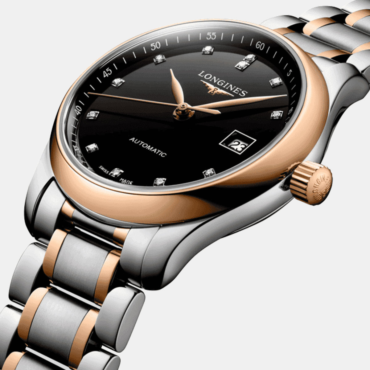 Master Women Automatic Black Dial Analog Stainless Steel Watch L22575597