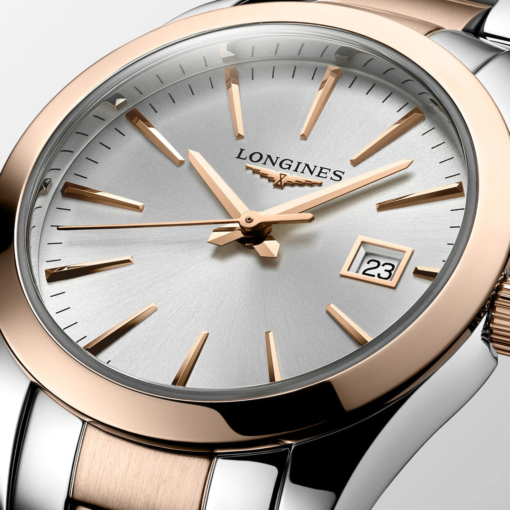 Conquest Classic Women Quartz White Dial Analog Stainless Steel Watch L22863727