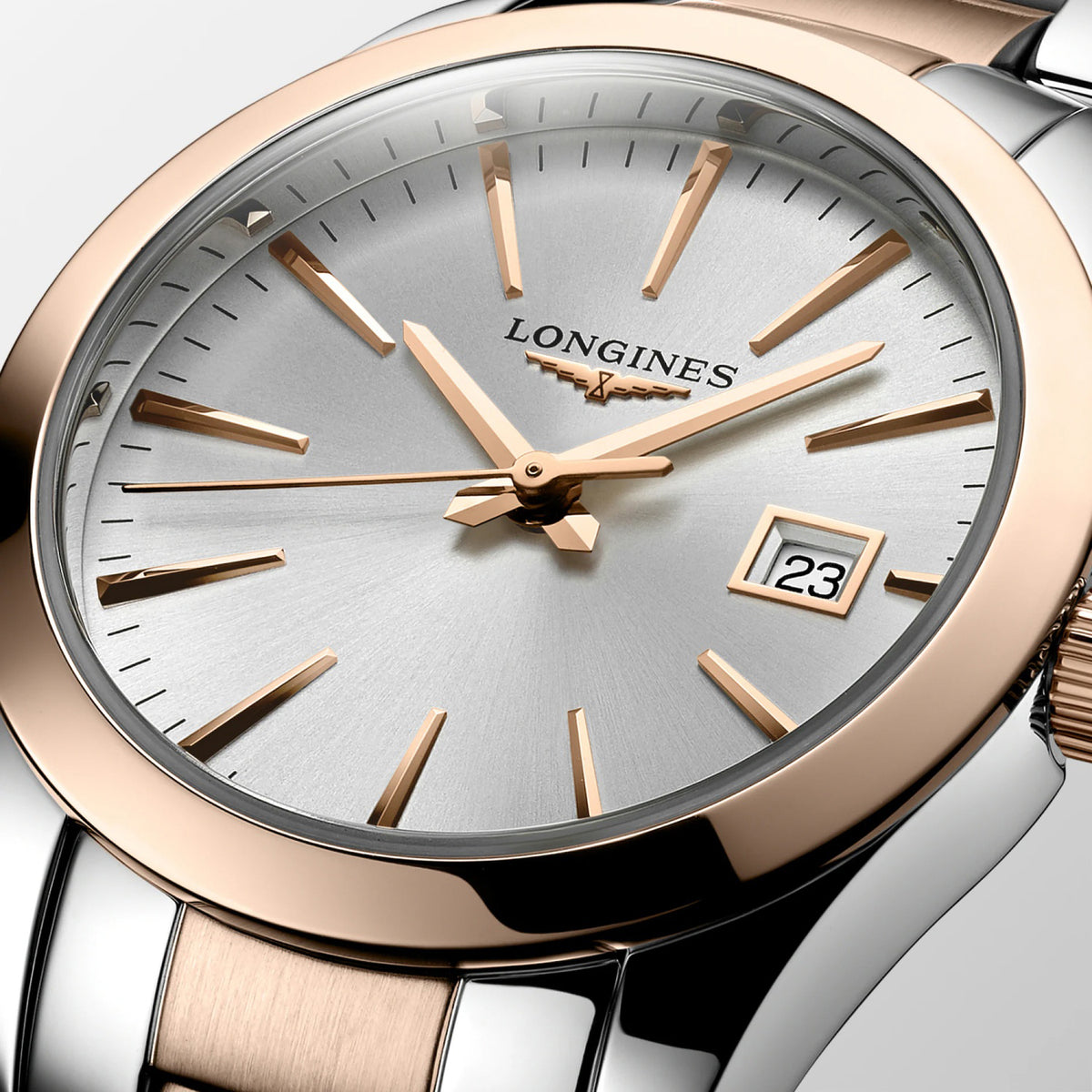 Conquest Classic Women Quartz Silver Dial Analog Stainless Steel Watch L22863727