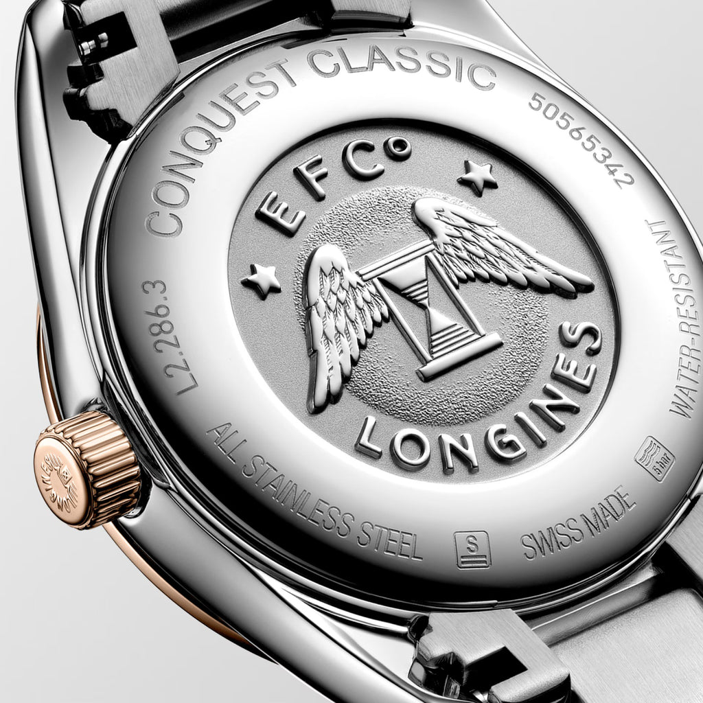 Conquest Classic Women Quartz White Dial Analog Stainless Steel Watch L22863727