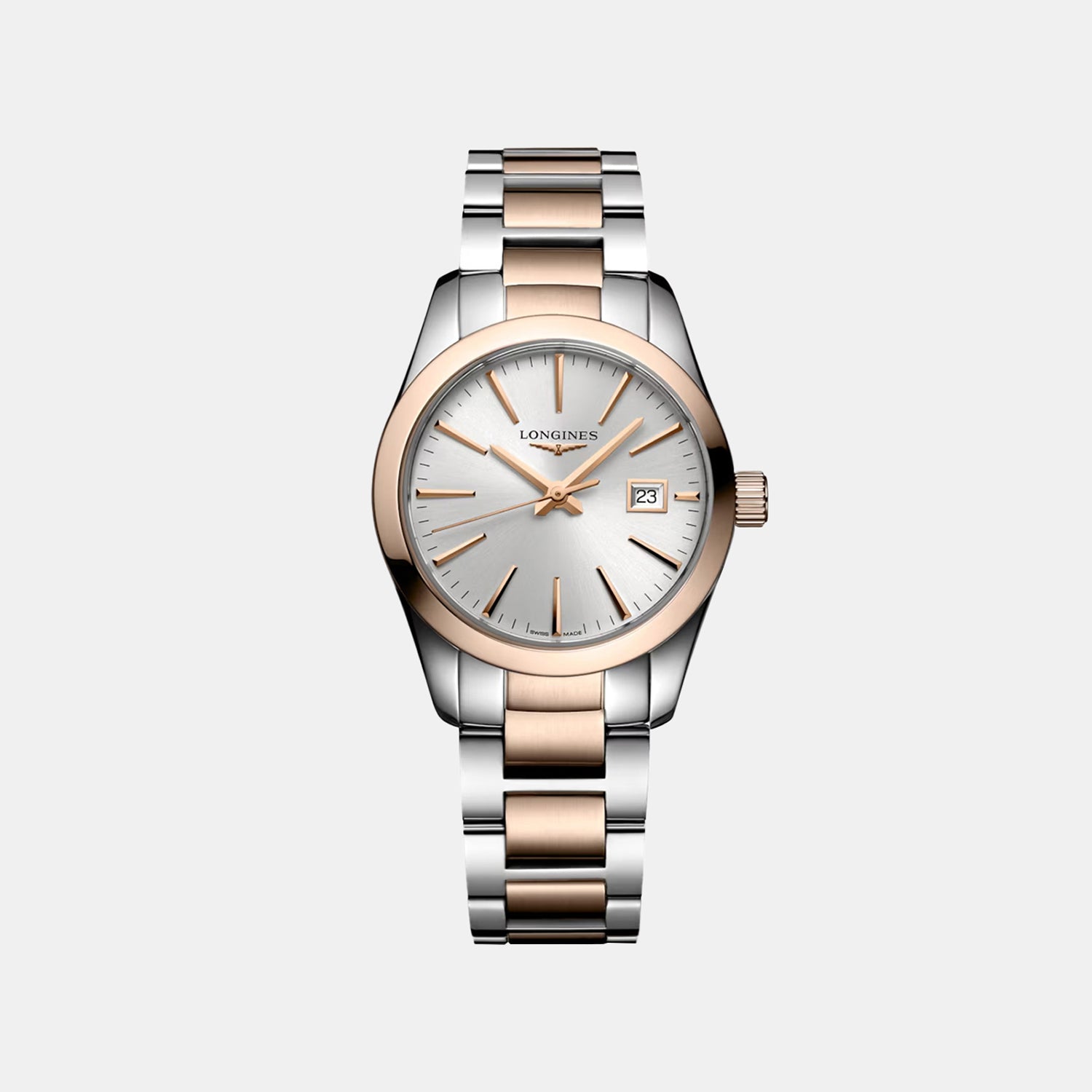 Conquest Classic Women Quartz White Dial Analog Stainless Steel Watch L22863727