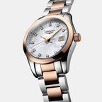 Conquest Classic Women Quartz Mother Of Pearl Dial Analog Stainless Steel Watch L22863877