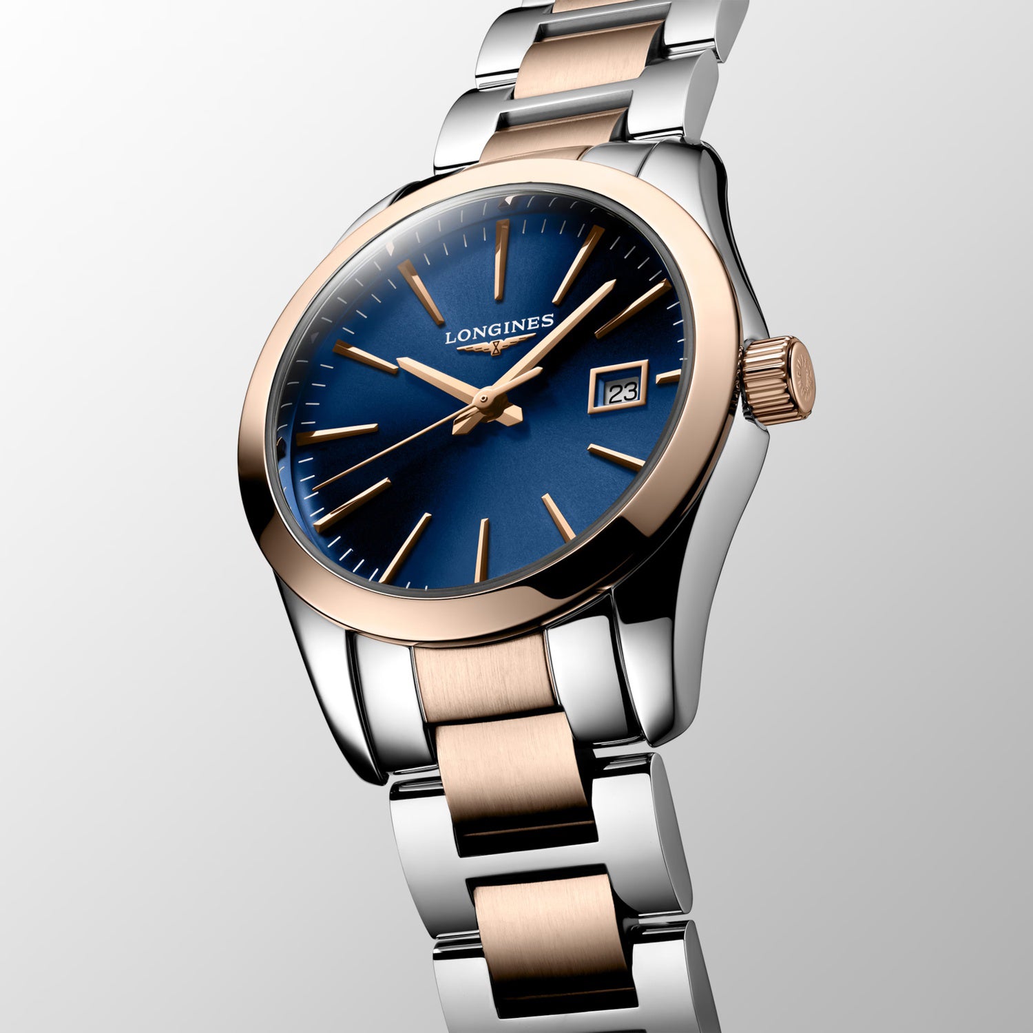 Conquest Classic Women Quartz Blue Dial Analog Stainless Steel Watch L22863927