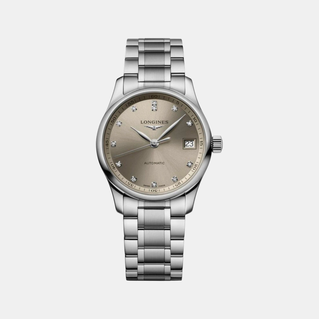 Women Automatic Beige Dial Analog Stainless Steel Watch L23574076