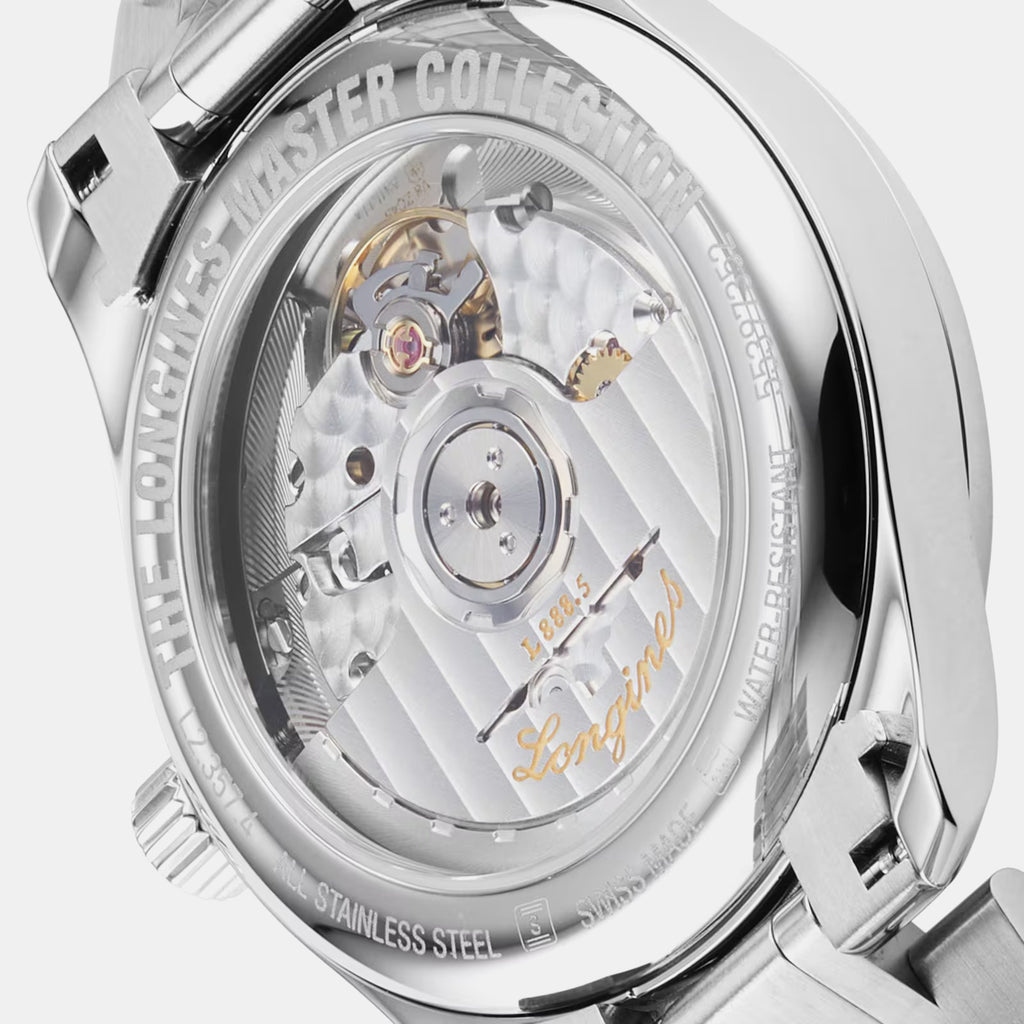 Women Automatic Orange Dial Analog Stainless Steel Watch L23574086