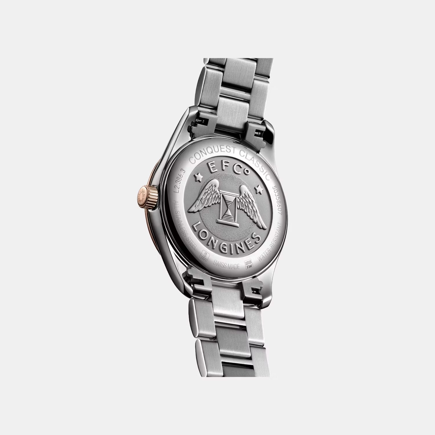 Conquest Classic Women Quartz Mother Of Pearl Dial Analog Stainless Steel Watch L23863877