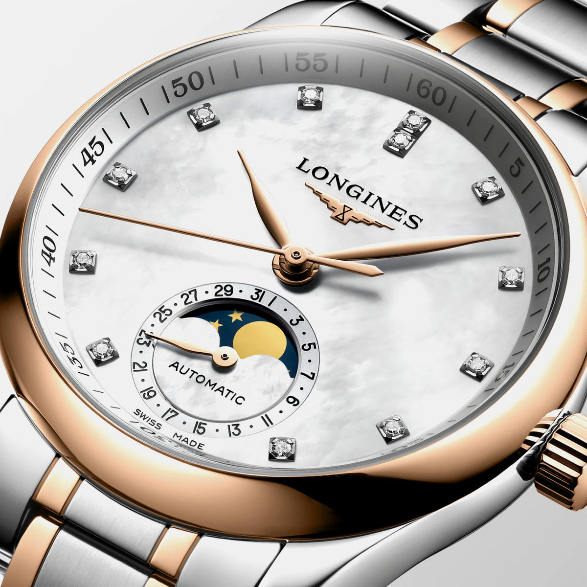Master Women Automatic Mother Of Pearl Dial Analog Stainless Steel Watch L24095897