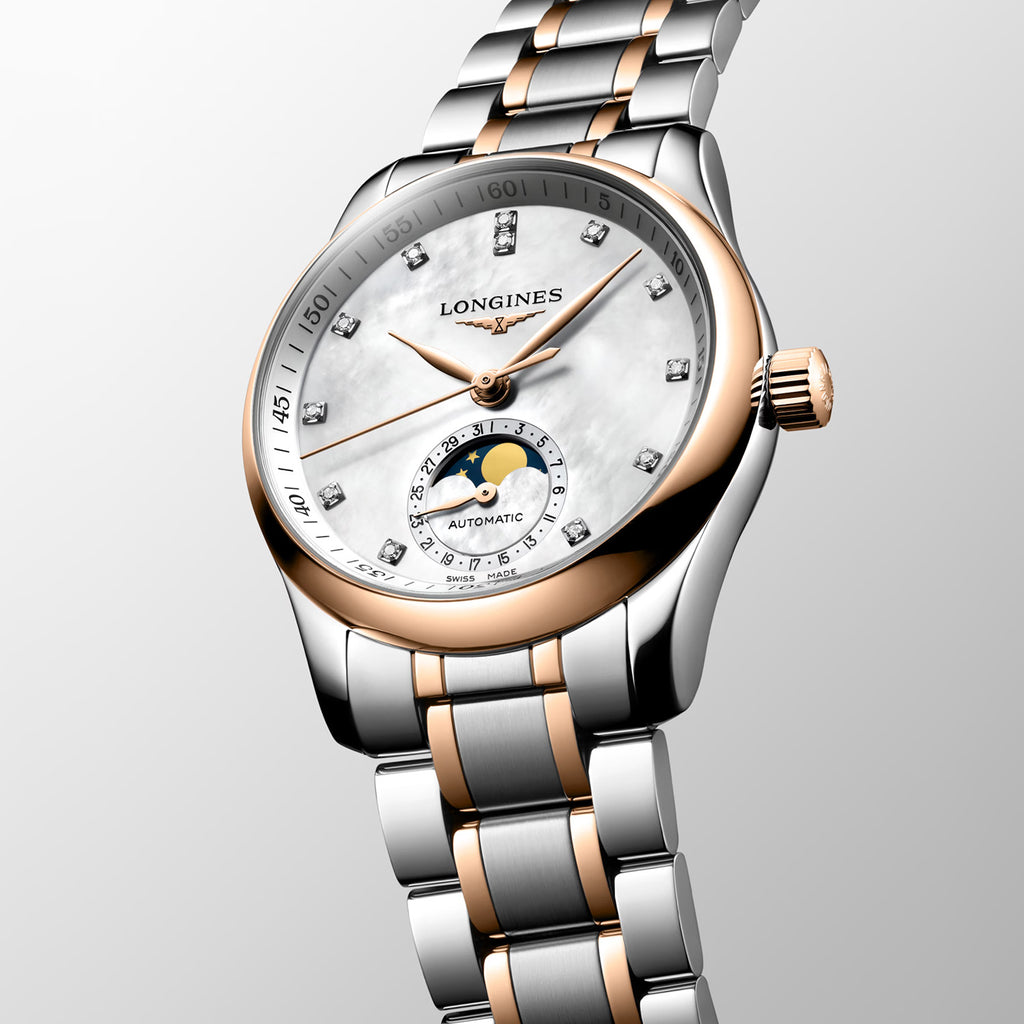 Women Automatic Mother Of Pearl Dial Analog Stainless Steel Watch L24095897