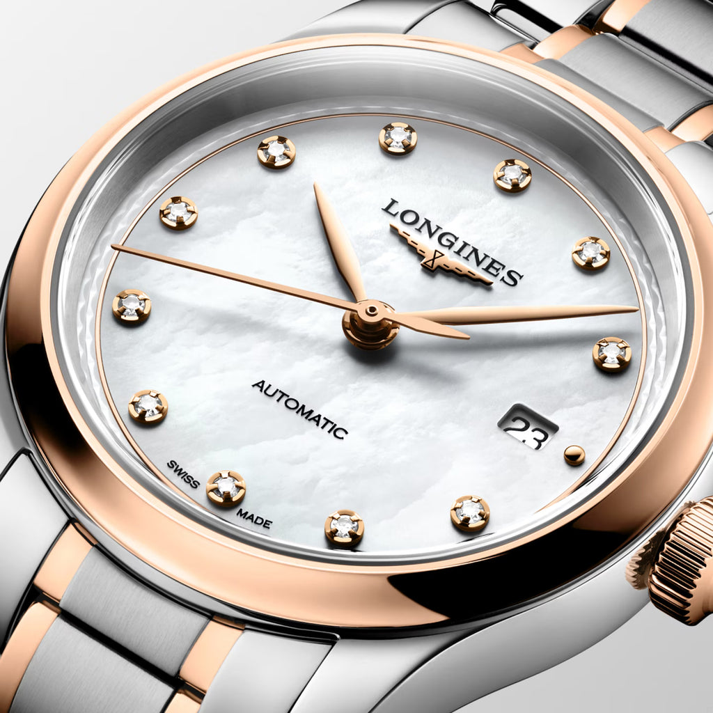 Master Women Automatic White Mother Of Pearl Dial Analog Stainless Steel Watch L24495897