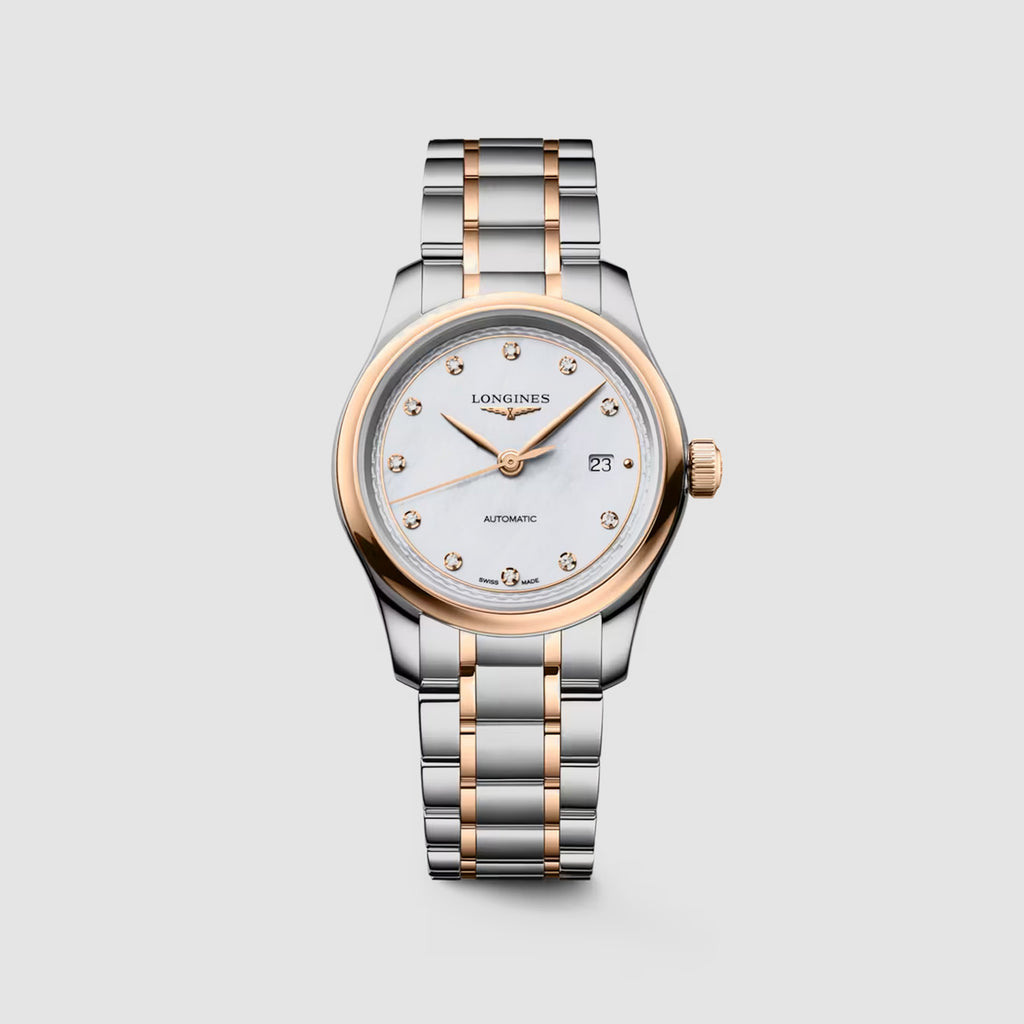 Master Women Automatic White Mother Of Pearl Dial Analog Stainless Steel Watch L24495897