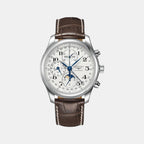 Longines Round Silver Chronograph watch