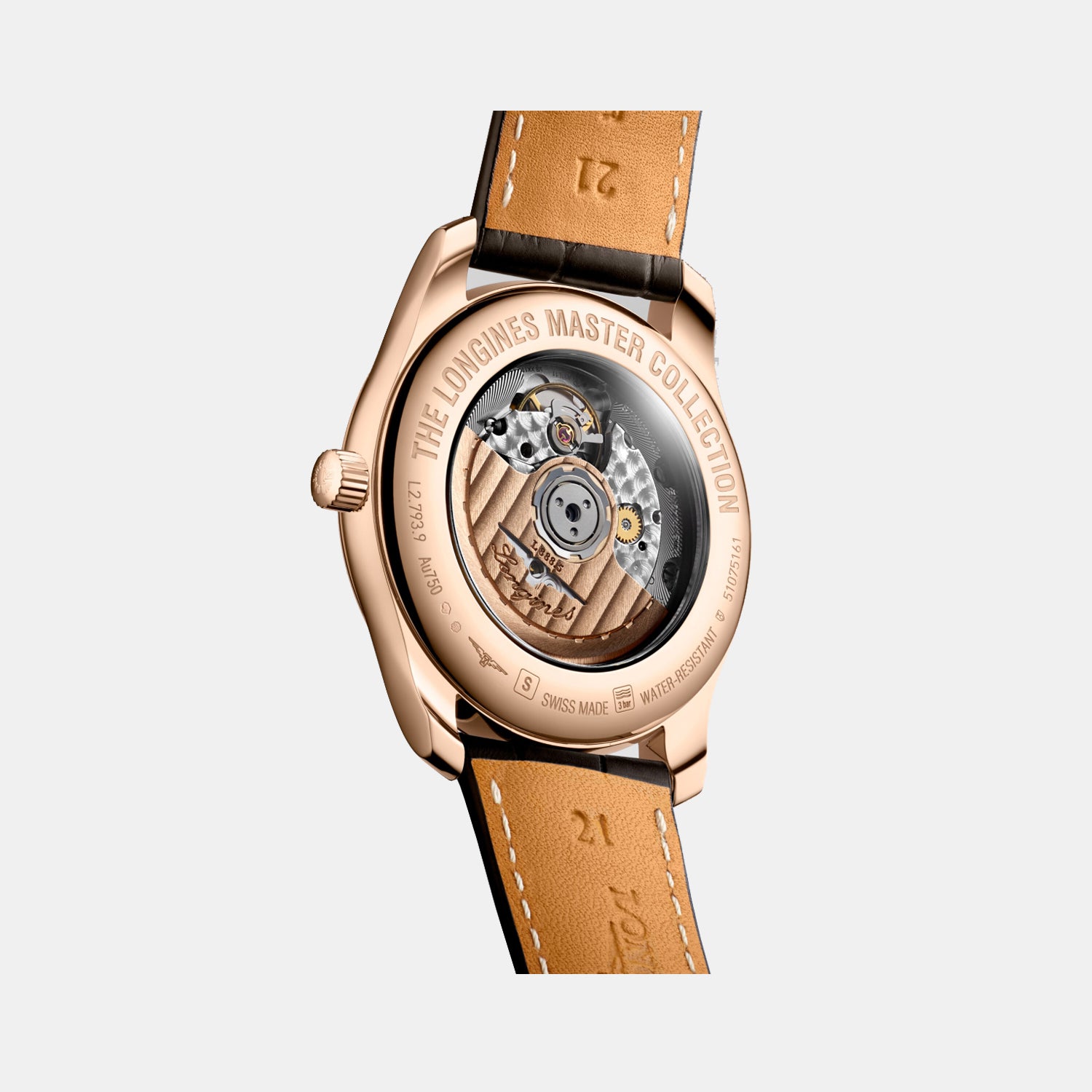 Master Collection Men Automatic Silver Dial Analog Leather Watch L27939773