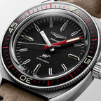 Ultra Chron Men Quartz Black Dial Chronograph Leather Watch L28364522