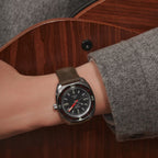 Ultra Chron Men Quartz Black Dial Chronograph Leather Watch L28364522