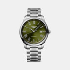 Men Automatic Green Dial Analog Stainless Steel Watch L28934096