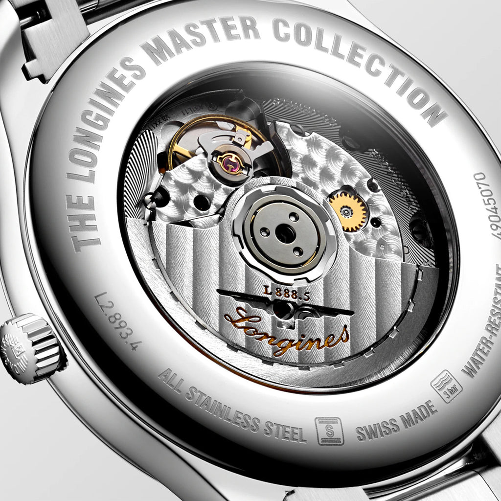 Men Automatic Black Dial Analog Stainless Steel Watch L28934576