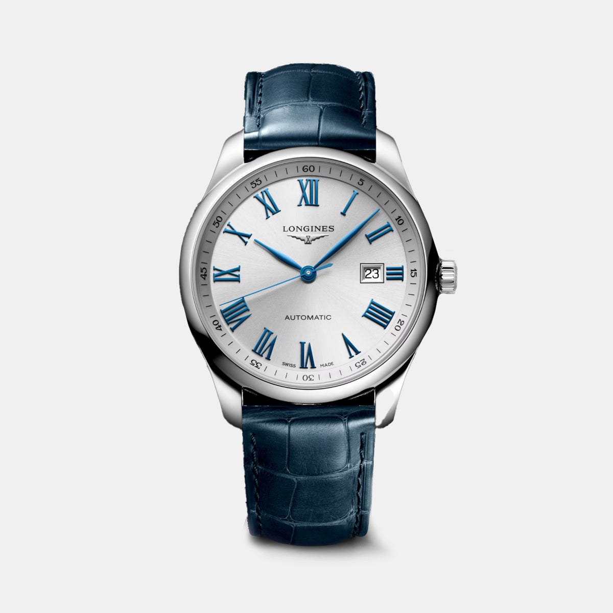 Men Automatic White Dial Analog Leather Watch L28934792