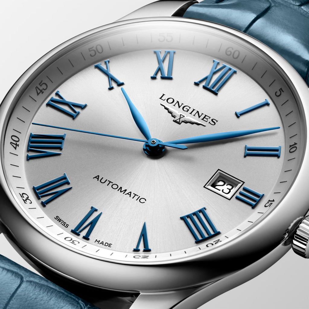 Men Automatic White Dial Analog Leather Watch L28934792