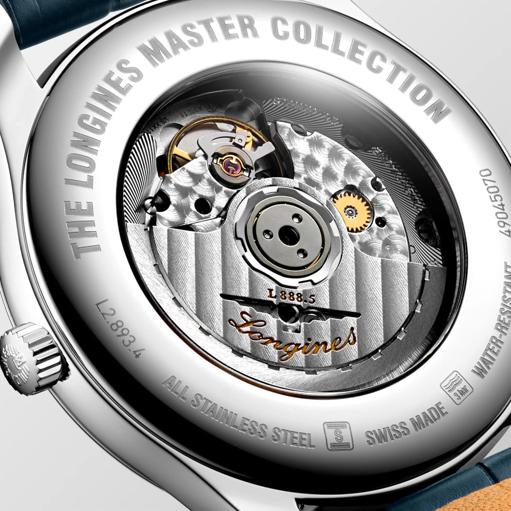 Men Automatic White Dial Analog Leather Watch L28934792