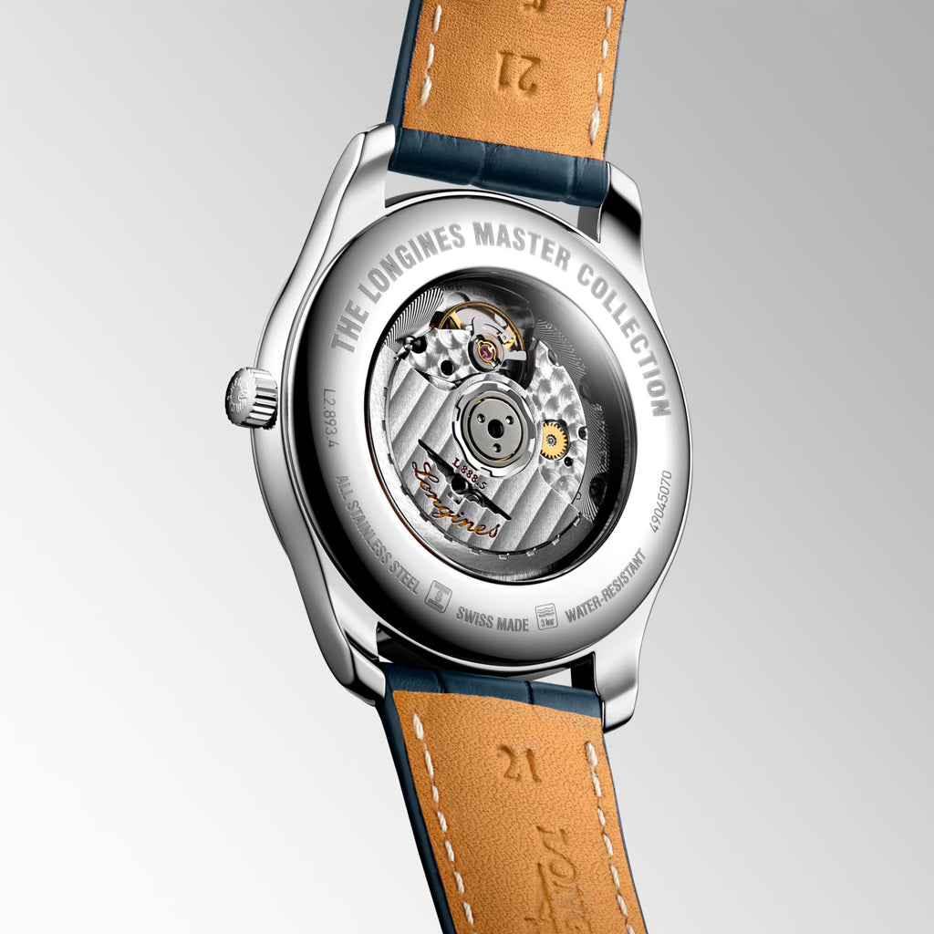 Men Automatic White Dial Analog Leather Watch L28934792